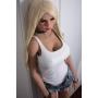 Long Blonde Hair Black Sex Doll Rebecca 165cm
