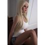 Long Blonde Hair Black Sex Doll Rebecca 165cm