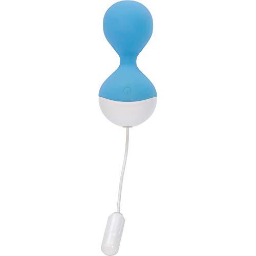 Pure Love Vibrating Silicone Kegel Exercise Balls for Beginners & Advanced, Pelvic Strengthening and Tightening, Blue Color Massage Balls, Clitoral Stimulator