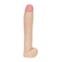 The Naturals Dong with Balls Flesh Dildo, 12 Inch