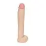 The Naturals Dong with Balls Flesh Dildo, 12 Inch