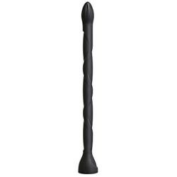 Kink by Doc Johnson - Everything Butt - The Serpent - Dual Density Anal Snake - 20.25" Long and 1.4" Wide - Vac-U-Lock Compatible - SecondSkyn™ Silicone - Black