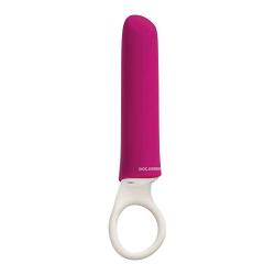 Doc Johnson iVibe Select - iPlease - Powerful 20 Function Vibrator with Silicone Grip Ring - Quiet Motor, Small Size, Waterproof, USB Rechargeable - Pink/White