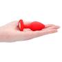 Ouch! by Shots America - Diamond Heart Butt Plug - Regular - Red
