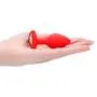 Ouch! by Shots America - Diamond Heart Butt Plug - Regular - Red Ouch! by Shots America - Diamond Heart Butt Plug - Regular - Red