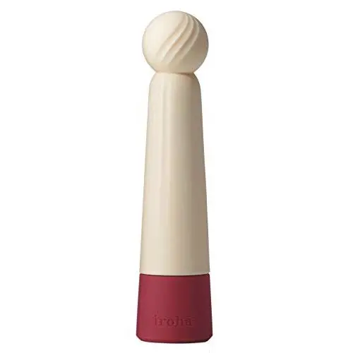 Iroha Rin Akane Burgundy Women Soft Touch Silicone Vibrator Adjustable Strengths Battery Operated Stick Shaped