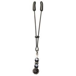 Spartacus Beaded Nipple Clamps with Tweezer Tip, Black