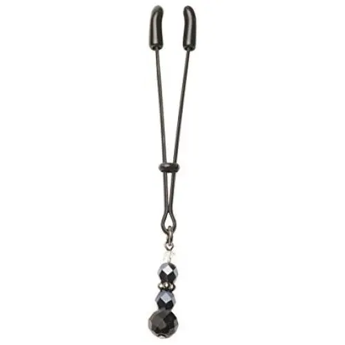 Spartacus Beaded Nipple Clamps with Tweezer Tip, Black Spartacus Beaded Nipple Clamps with Tweezer Tip, Black