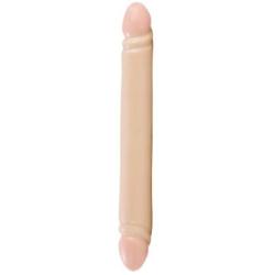 CalExotics Smooth Double Dildo, Ivory, 12 Inches