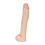 The Naturals Dong with Balls Flesh Dildo, 12 Inch