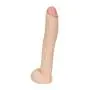 The Naturals Dong with Balls Flesh Dildo, 12 Inch