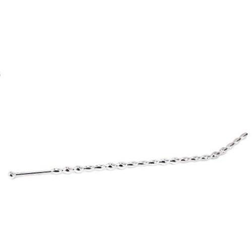 Eastern Delights Elite Bent Stainless Steel Beads Urethral Sounds Plug, Two Size Bead