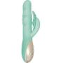 Evolved Novelties Dual Motors Waterproof Silicone USB Rechargeable Grand Beaded Rabbit-Style Butterfly Couples Vibrator - Green