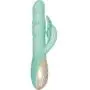 Evolved Novelties Dual Motors Waterproof Silicone USB Rechargeable Grand Beaded Rabbit-Style Butterfly Couples Vibrator - Green Evolved Novelties Dual Motors Waterproof Silicone USB Rechargeable Grand Beaded Rabbit-Style Butterfly Couples Vibrator - Green