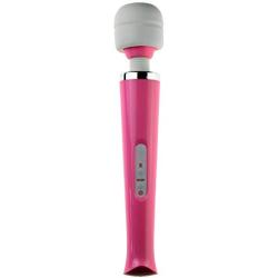 Cordless Wand Handheld Massager Magic Body Therapy Electric 10X Multi-Speed Strong Vibration USB Rechargeable Pink