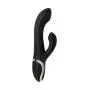 Evolved Novelties Rechargeable Silicone Extreme Rumble Rabbit Vibrator Black