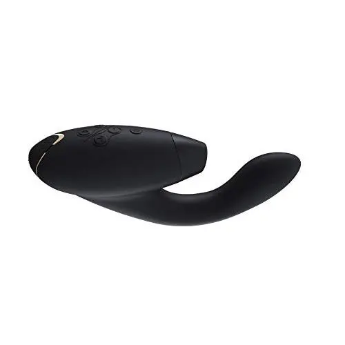 Womanizer Duo Rabbit Massager for Women with Sucking Stimulation, G-Spot Stimulation, 12 Intensity Levels, Free 30ml WV lube + 10 Modes, Black Womanizer Duo Rabbit Massager for Women with Sucking Stimulation, G-Spot Stimulation, 12 Intensity Levels, Free 30ml WV lube + 10 Modes, Black