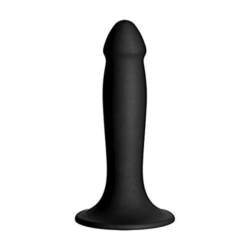 Doc Johnson Vac-U-Lock - Smooth - Silicone - 6.5 in. Long and 1.5 in. Wide - F-Machine, O-Ring Harness, and Vac-U-Lock Harness Compatible Silicone Dildo, Black