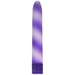 California Exotics Waterproof Candy Cane Vibrator, Purple, 7"