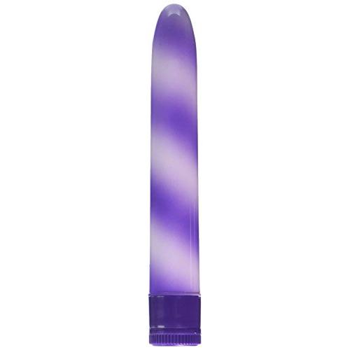 California Exotics Waterproof Candy Cane Vibrator, Purple, 7"