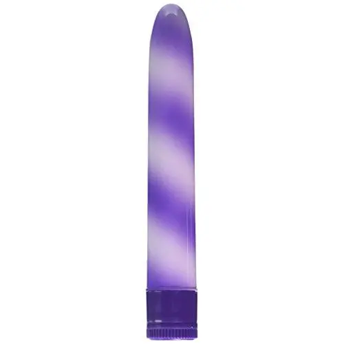 California Exotics Waterproof Candy Cane Vibrator, Purple, 7"