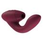 Womanizer Duo Rabbit Massager for Women with Sucking Stimulation, G-Spot Stimulation, 12 Intensity Levels, Free 30ml WV lube + 10 Modes, Bordeaux