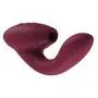 Womanizer Duo Rabbit Massager for Women with Sucking Stimulation, G-Spot Stimulation, 12 Intensity Levels, Free 30ml WV lube + 10 Modes, Bordeaux