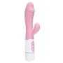 ◄WEI EI► Portable 16 Free-quency Silicone Rabbit Whisper-Quiet Vibreter Gsporter Waterproof C-Stimulator Body Massager for Women CouplesTravel (Light Pink)