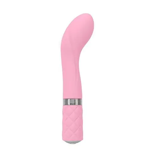 Pure Love Silicone G-Spot Vibrator Pink, Rechargeable and Multi Speed with Swarovski Crystal Button, Pretty Quilted Vibrator Pure Love Silicone G-Spot Vibrator Pink, Rechargeable and Multi Speed with Swarovski Crystal Button, Pretty Quilted Vibrator