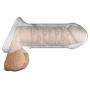 Doc Johnson OptiMALE - ULTRASKYN Extender with Ball Strap - Thick, Frost