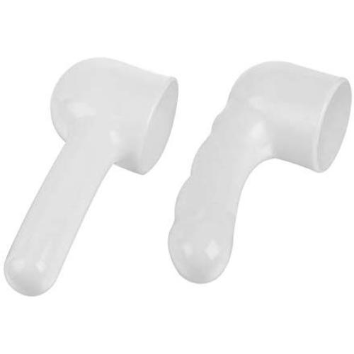 Massager Attachments Massage Accessories Accessory Attachment Silicone- Two Different Styles (White)