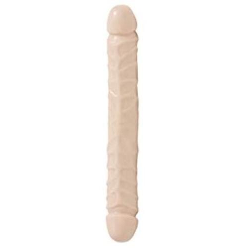 Doc Johnson Jr. Double Header Veined Bender Dildo, 12 Inches