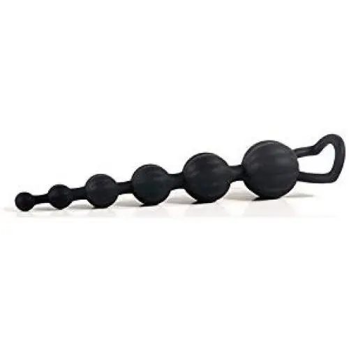 Evolved Novelties Adam & Eve Butt Beads Silicone, Waterproof, Black Evolved Novelties Adam & Eve Butt Beads Silicone, Waterproof, Black