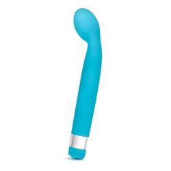 Elegant Smooth Satin Finish Curved Tip Vibrator - Multi Speed G Spot Stimulator - Waterproof - Sex Toy for Women - Sex Toy for Couples (Blue)