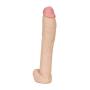 The Naturals Dong with Balls Flesh Dildo, 12 Inch