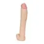 The Naturals Dong with Balls Flesh Dildo, 12 Inch