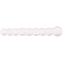 Eastern Delights 9 Beads Pleasure Wand Anal Trainer, 8.8 Inches Glass Massager Stick Clear