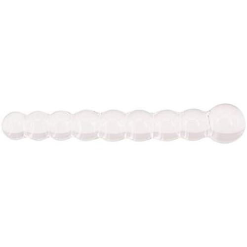 Eastern Delights 9 Beads Pleasure Wand Anal Trainer, 8.8 Inches Glass Massager Stick Clear
