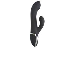 Evolved Novelties Rechargeable Silicone Extreme Rumble Rabbit Vibrator Black