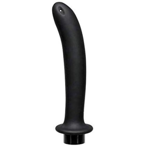 KINK By Doc Johnson Flow Extra Deep Silicone Anal Douche Accessory, Black