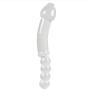 LLFX Curved Double-Headed Glass Massage Wànd Female Relaxing Body Toy Smooth Skin-Friendly Backpack