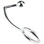 Stainless Steel Metal Anal Hook with Penis Ring for Male, Anal Plug,Penis Chastity Lock,Fetish Cock Ring (45mm)