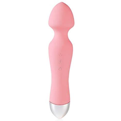 LESIGE Personal Wand Massager, G Spot Vibrator Waterproof Dildo Clitoral Anal Stimulator with Strong Vibrating & Heating Function, USB Rechargeable Cordless Massager Stick Sex Toy for Women Men