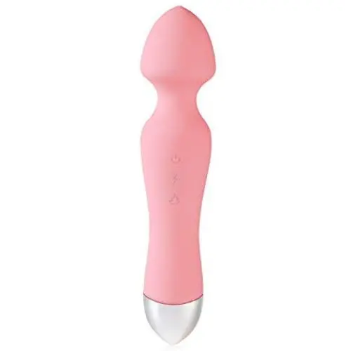 LESIGE Personal Wand Massager, G Spot Vibrator Waterproof Dildo Clitoral Anal Stimulator with Strong Vibrating & Heating Function, USB Rechargeable Cordless Massager Stick Sex Toy for Women Men