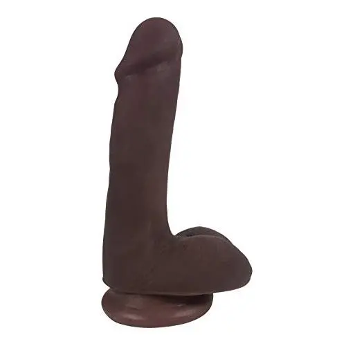 Curve Novelties Easy Riders 6 Inch Dual Density Dildo with Balls, Brown