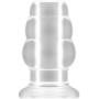 Number 50 Medium Hollow Tunnel Butt Plug 4 Inch Translucent