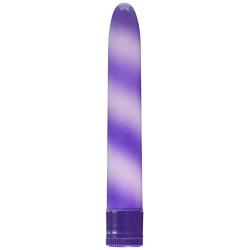 California Exotics Waterproof Candy Cane Vibrator, Purple, 7"