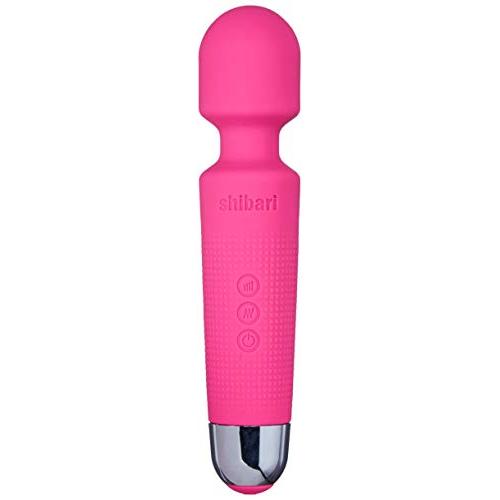 SHIBARI Mini Halo,The Original Compact Power Wand Massager, Wireless, 20x Multi-Speed Vibrations (Pink)