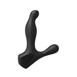 Doc Johnson OptiMALE™ - Rimming P-Massager - Rechargeable Silicone Prostate Massager - Perineum & Shaft Feature 10 Vibration Functions, Spinning Beads Provide Rimming Sensation - Black