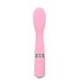 Pure Love Silicone G-Spot Vibrator Pink, Rechargeable and Multi Speed with Swarovski Crystal Button, Pretty Quilted Vibrator